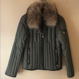 Michael Kors Puffer coat removable fur collar